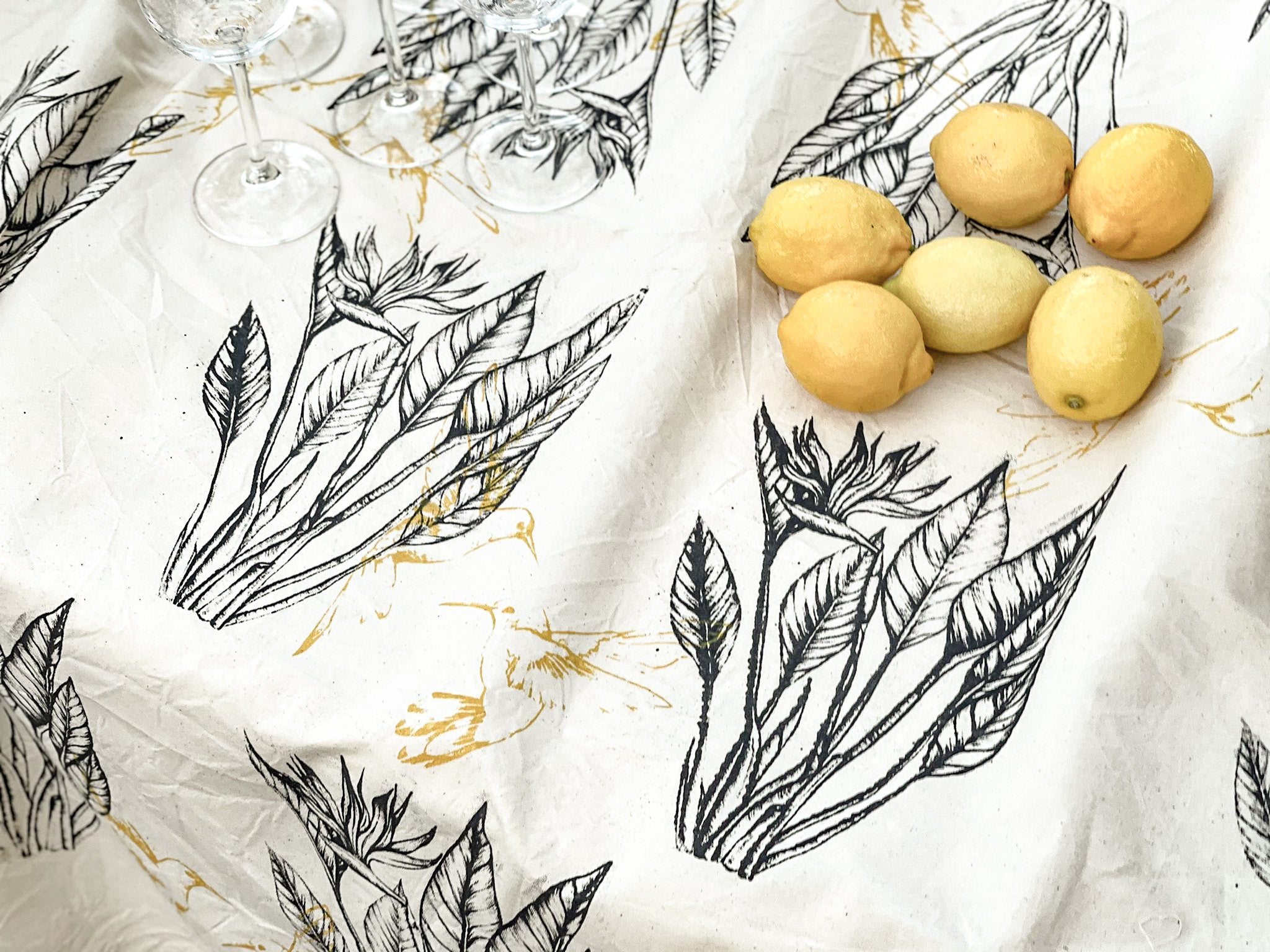 Crane Flower Tablecloth